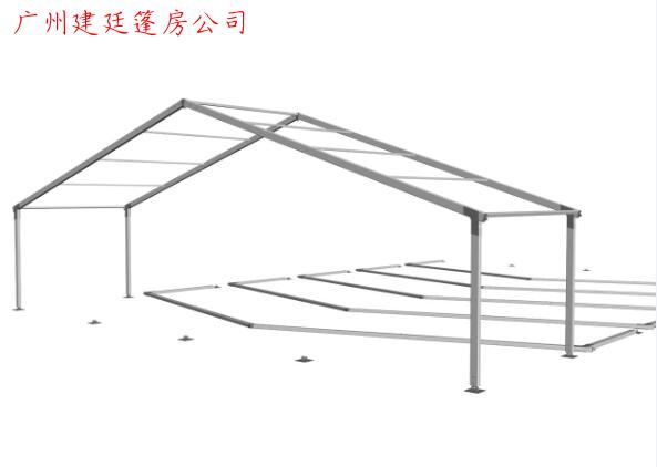 A型篷房安裝流程圖-跨度20米