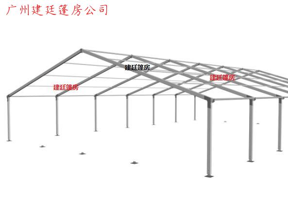 A型篷房安裝流程圖-跨度20米