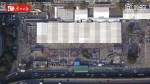 2018廣州火車站春運雨棚航拍